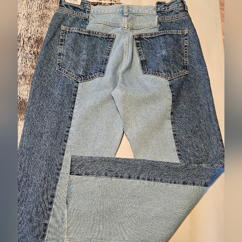 MNG Dennin 328 straight regular High waist cotton& eco-wash women size W12 L28